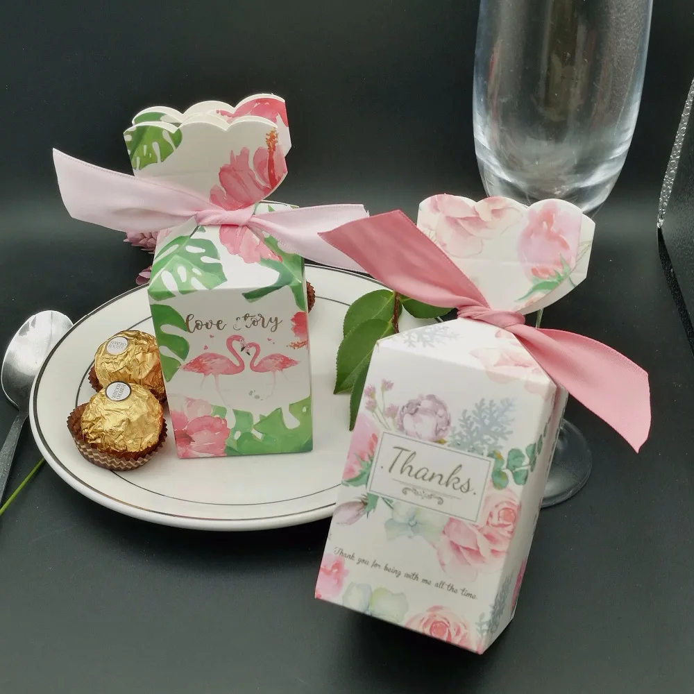 

50Pcs/Lot Medium Size Marble Lines Chocolates Candy Boxes with Ribbon for Wedding Favor Party Birthday Gifts Packing