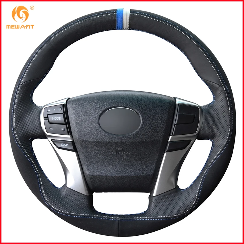 MEWANT черная кожа замша аксессуары для Toyota Reiz Mark X 2009 2010 2011 2012 2013 2014 2015|car steering wheel