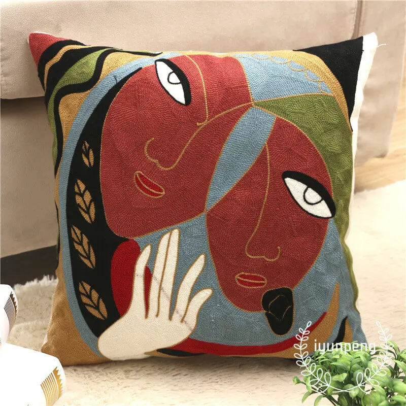 LeRadore 2018 новые хлопковые чехлы на подушки с рисунком кота вышитые 45 см * наволочки