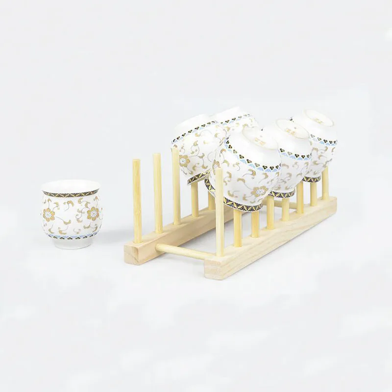 Новые деревянные крылом плиты стоять древесины сушилка 8 pots Чашки Дисплей