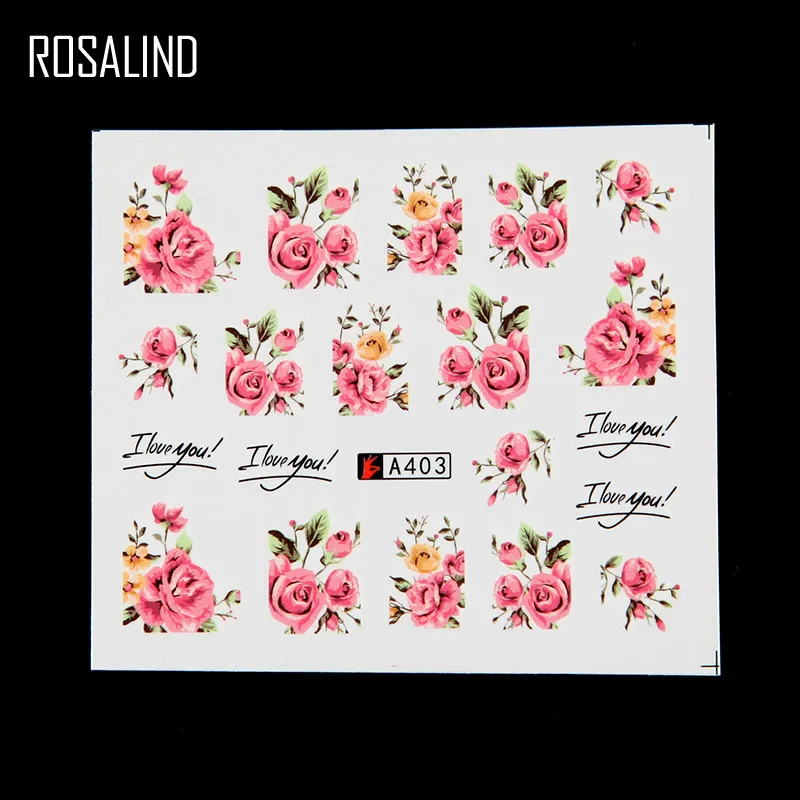 N5187 ROSALIND наклейка на ногти водная переводная художественная наклейка s красочный Рождественский Санта-Маникюр переводная наклейка для ногтей инструмент для обертывания - Цвет: N5187
