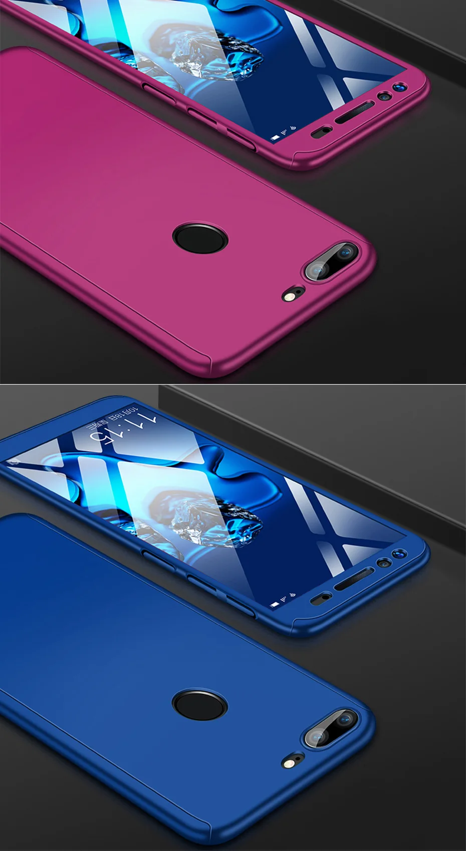 Роскошные 360 противоударный чехол для телефона для huawei Honor 20 Pro 20i 10 10i 9 9i 8 P Smart плюс Y5 Y6 Y7 Prime Y9 с Стекло