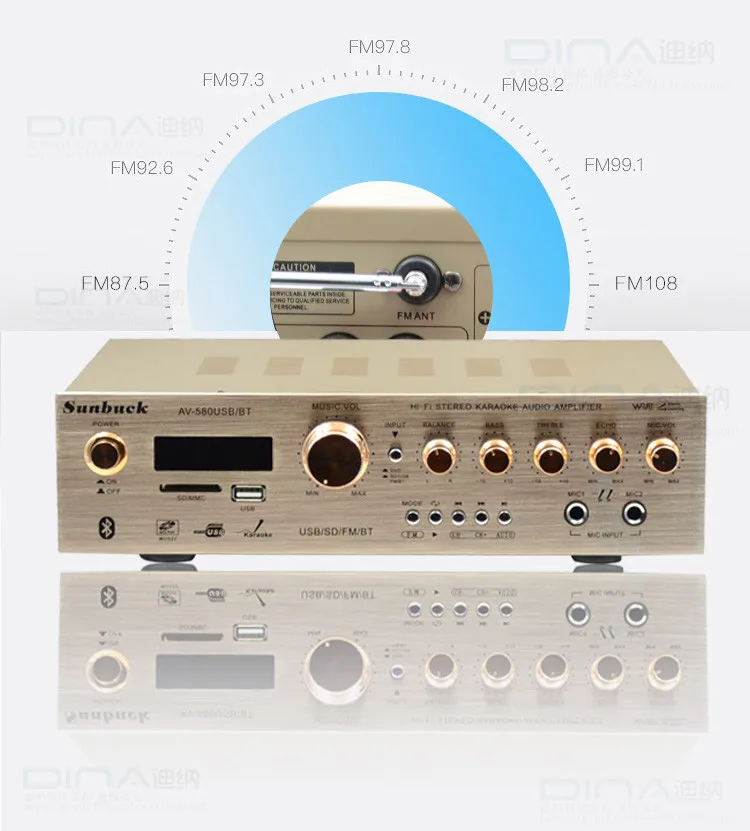 Kaolanhon100W* 2+ 50 Вт* 2+ 50 Вт 5,1 2220 в TAV-580BT Bluetooth усилитель карты высокой мощности HIFI домашний аудио усилитель 4-16 евро