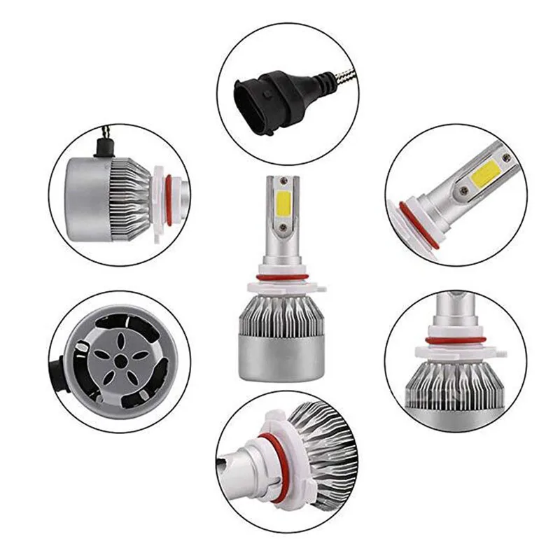 Новая улучшенная 2 Шт Автомобильные фары лампы светодиодный H4 H7 9003 HB2 H11 H1 H3 H8 H9 880
