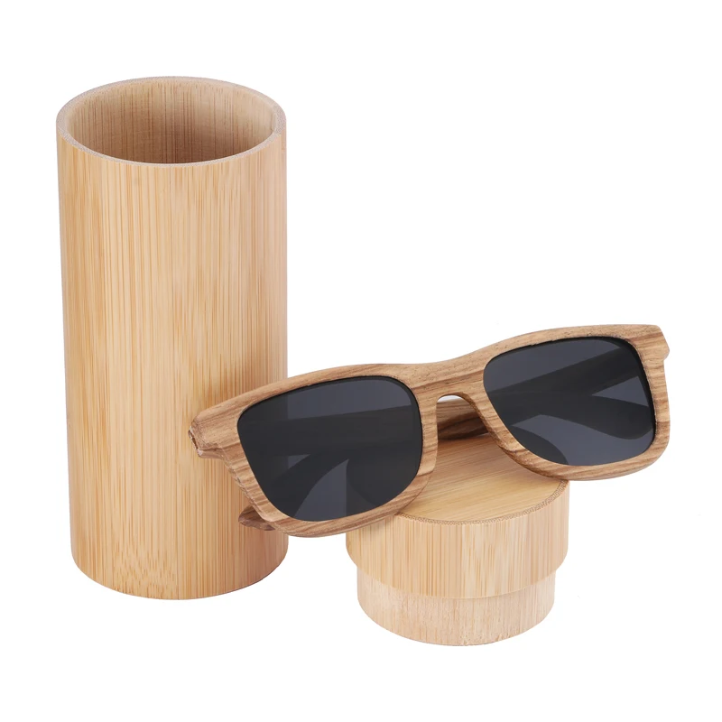 black lens with case BerWer Новинка настоящие солнечные очки из дерева зебрано поляризационные ручной работы бамбуковые мужские солнцезащитные очки от солнца очки мужские Gafas Oculos De Sol - Цвет линз: black lens with case