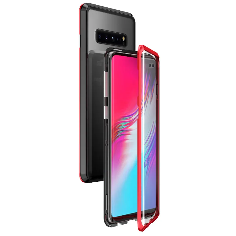 Чехол LUPHE с магнитной адсорбцией для samsung Galaxy S10 5g, прозрачное стекло, жесткая задняя крышка, металлический бампер, защитный чехол