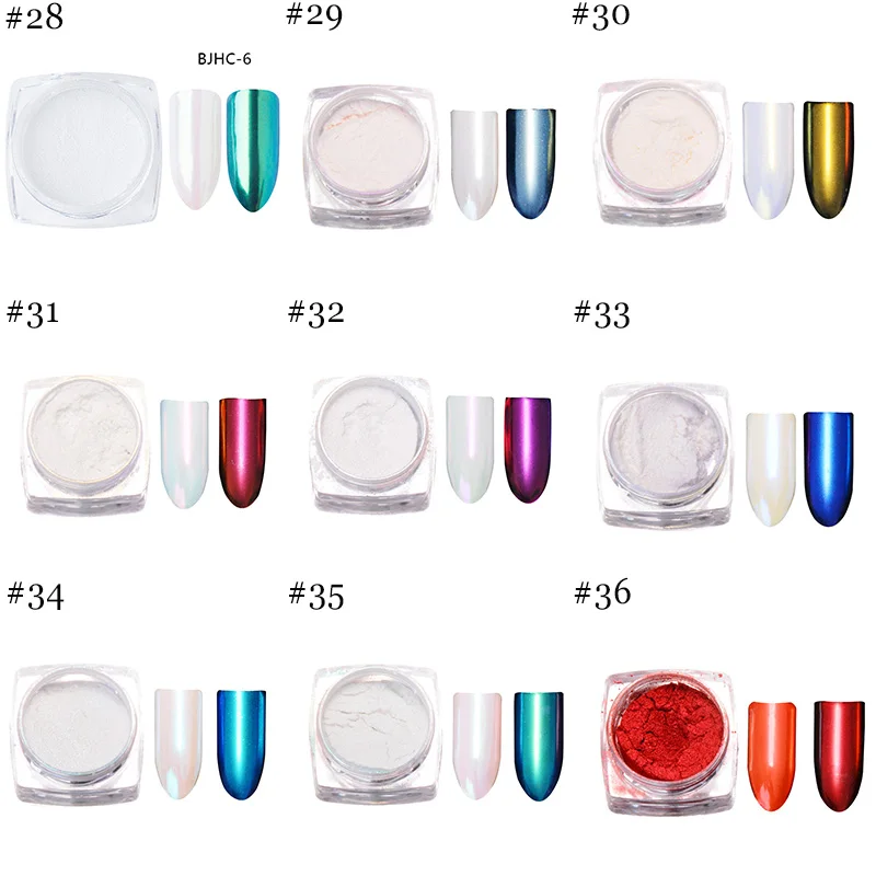 1 шт. Волшебная зеркальная пудра для ногтей погружение пыли хромированные