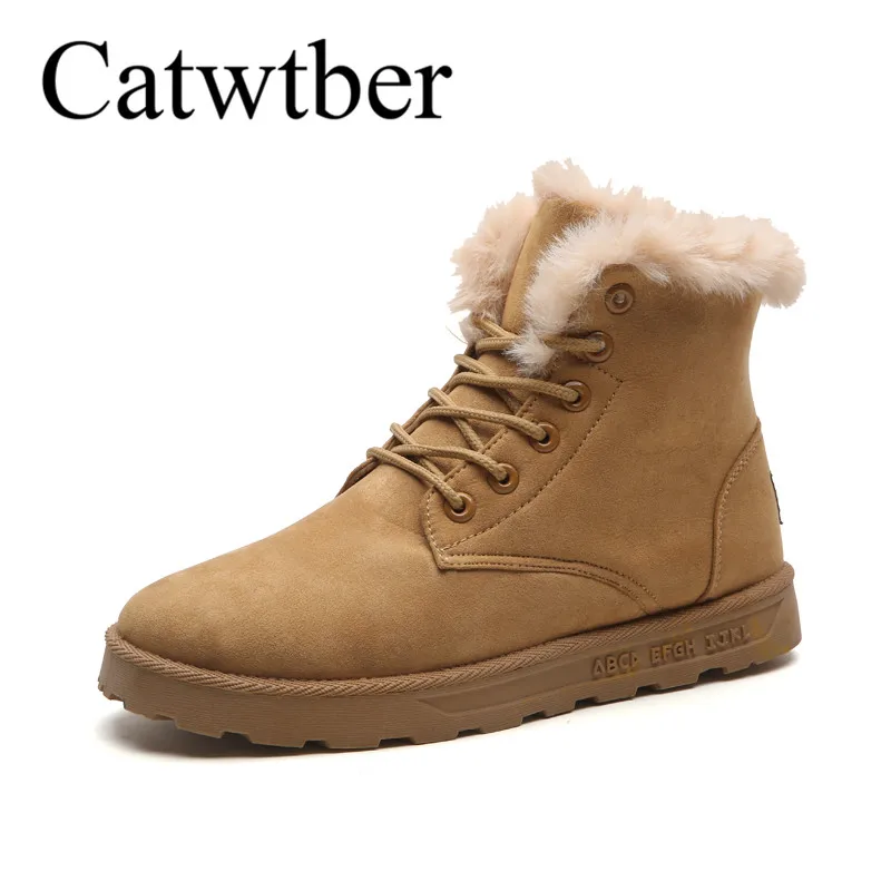 Catwtber/новая обувь мужские повседневные ботинки зимние плюшевые на меху удобная