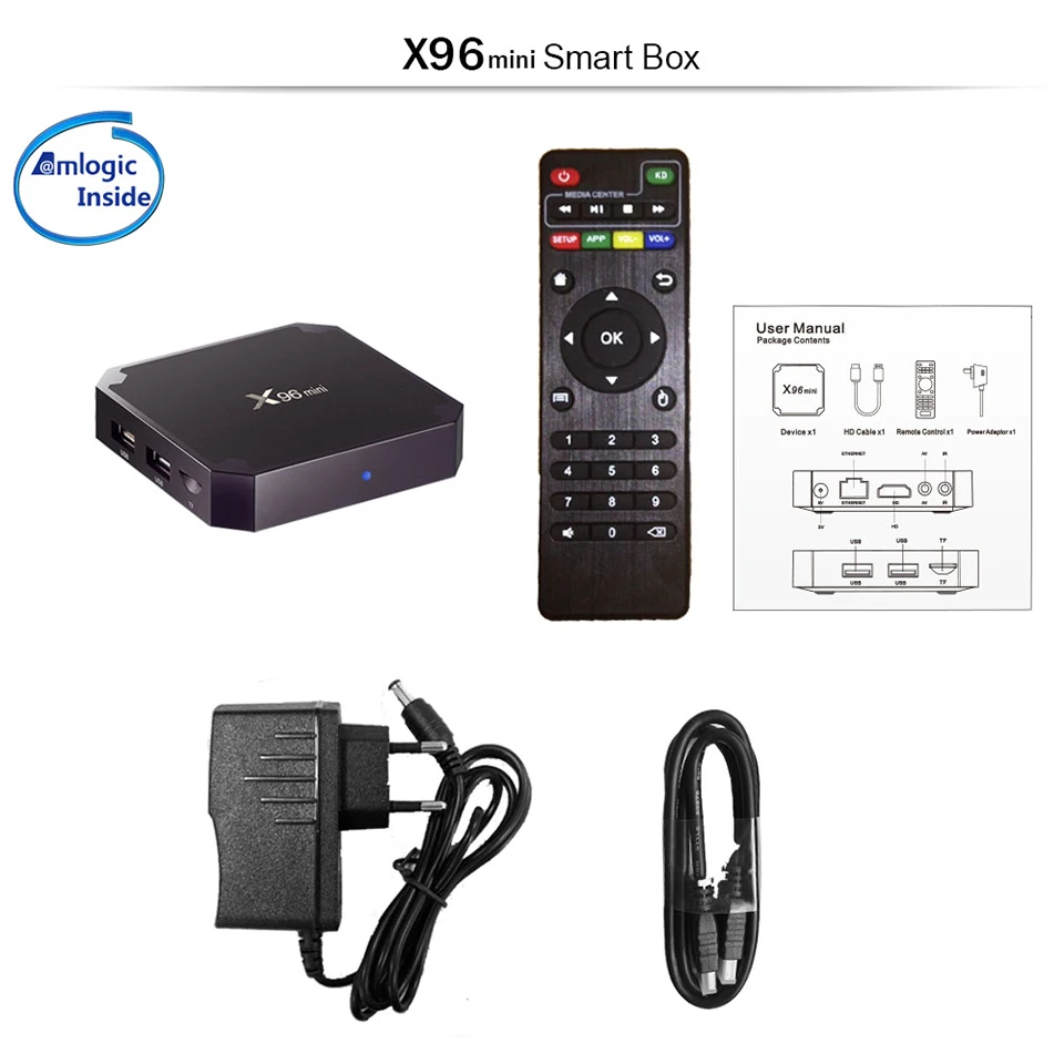 X96 Мини Смарт Android TV Box 7 1 OS ГБ/8 ГБ 2 ГБ/16 четырехъядерный процессор Amlogic S905W 4G 100