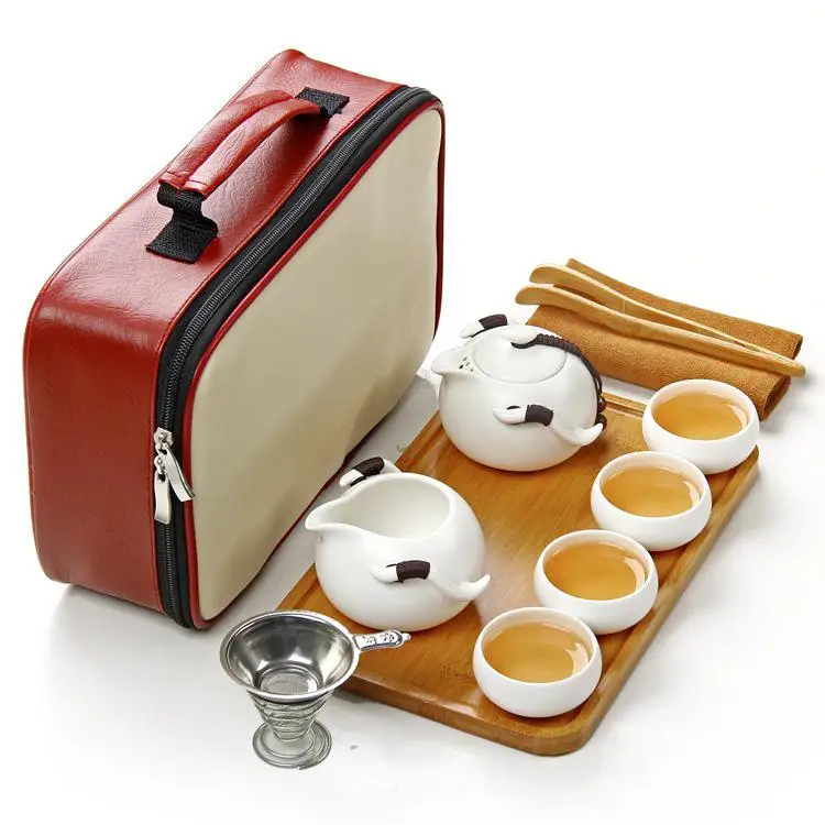 

11pcs,12 pcs Tea Tray Travel Bag The Ding Kiln Tea Sets Portable Travel Tea Set,quick Cup,teapot Kettle,gaiwan.kung Fu Tea Set