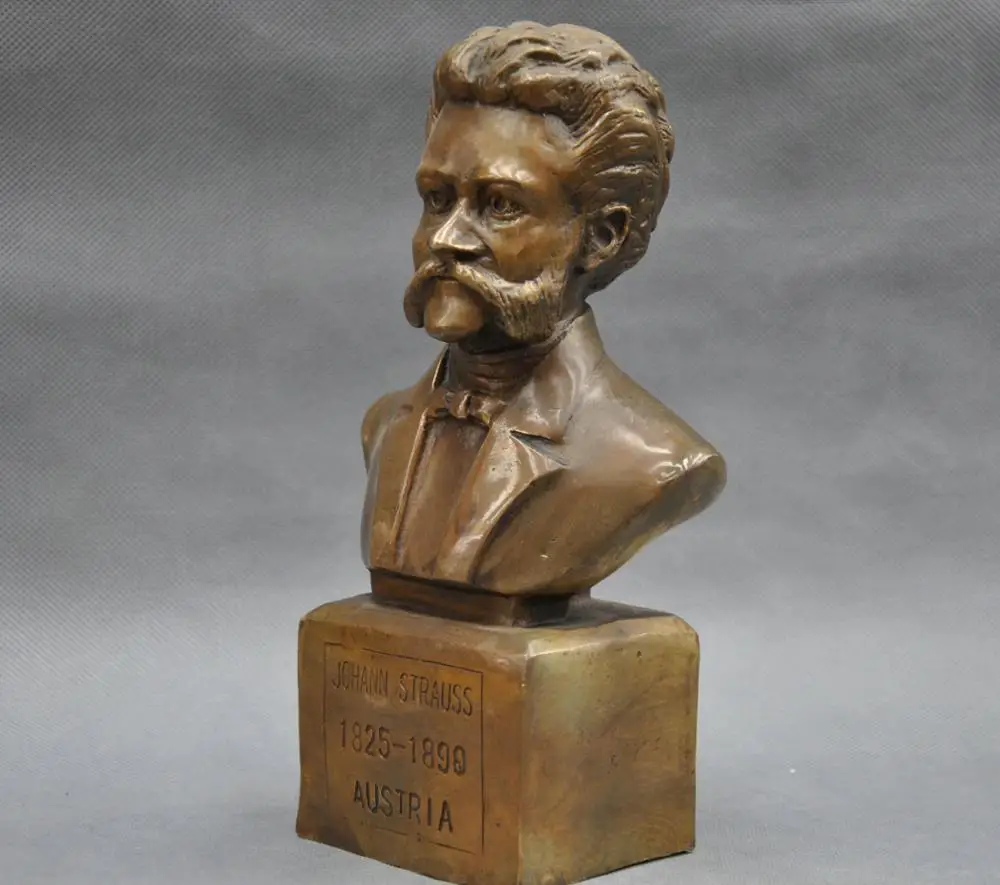 8 &quotАвстрия великий музыкант Иоганн Штраус Бюст Бронзовая статуя|statue|statue bronzestatue