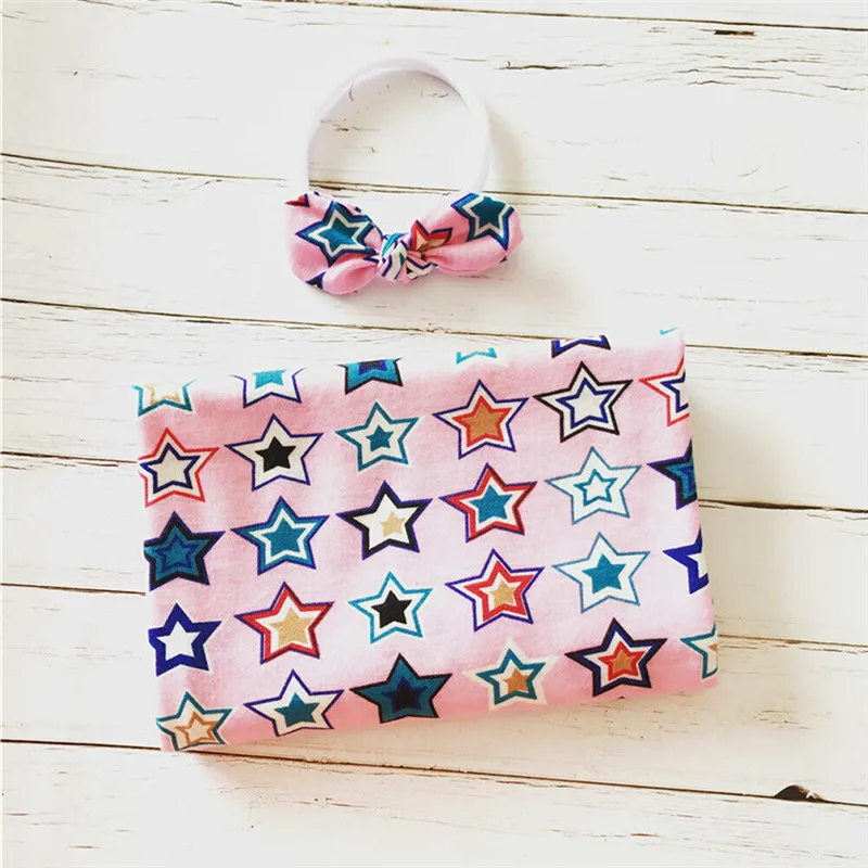 2 шт. детские пеленки мягкие одеяла для новорожденных повязка на голову одежда