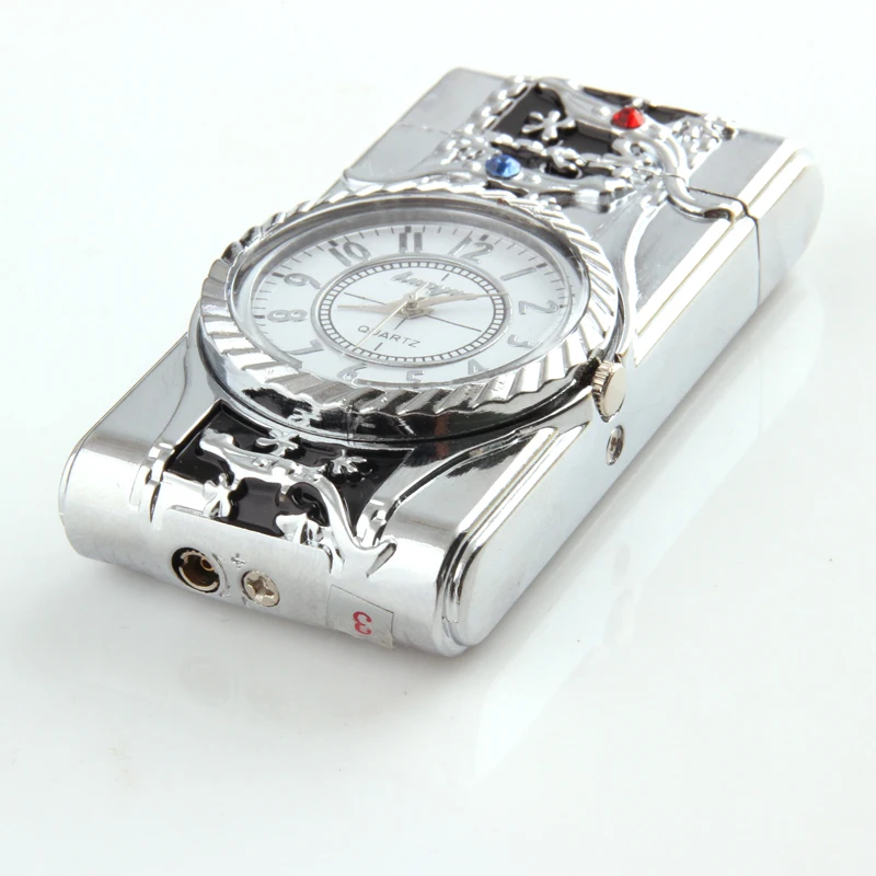 018 креативное металлическое прямое Надувное пламя газовая зажигалка с крышкой