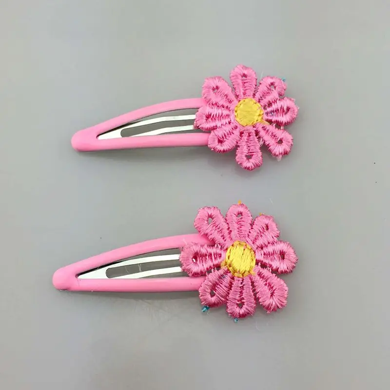 1 пара 6 Цвета модные заколки Защита от солнца зажим для волос цветок оголовье