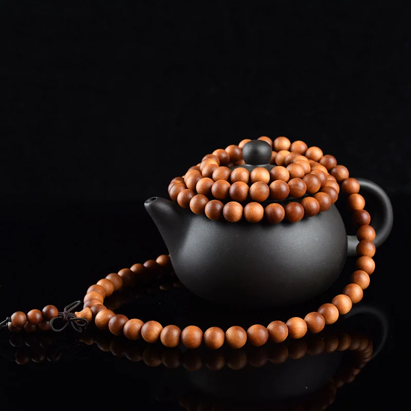 Браслет из индийского тикового сандалового дерева 108 шт.|charm bangle|sandalwood braceletbuddhist