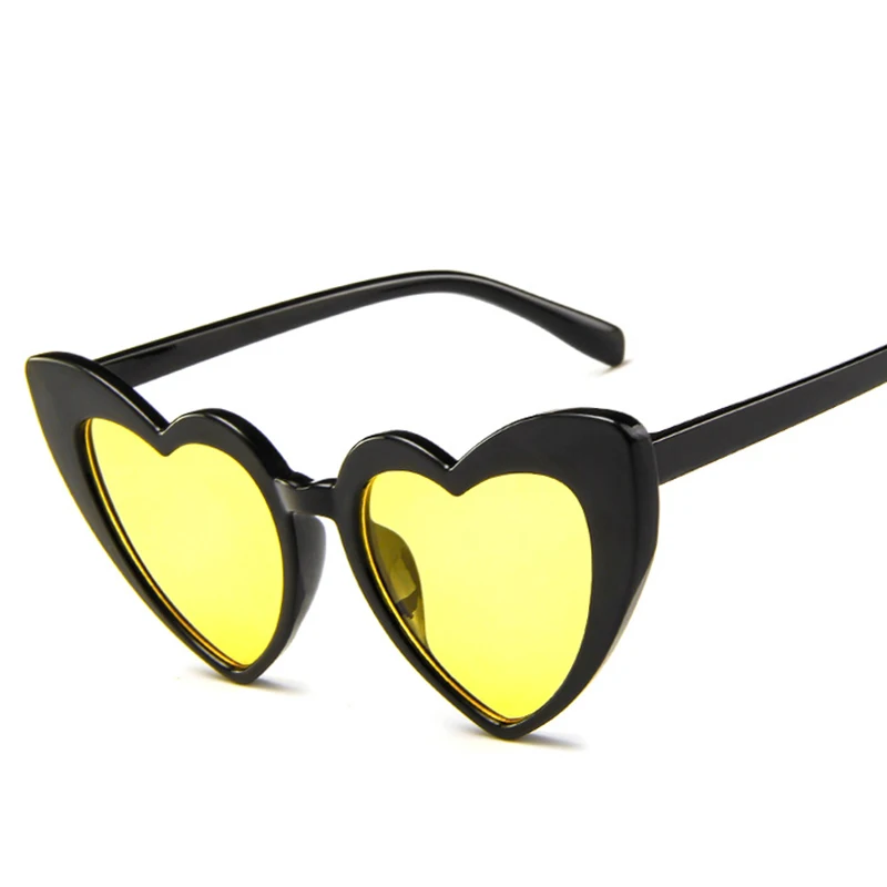 

KLASSNUM Love Heart Sunglasses Women Brand Designer Cat Eye Sun Glasses Retro Shaped Glasses Ladies Shopping Sunglass UV400