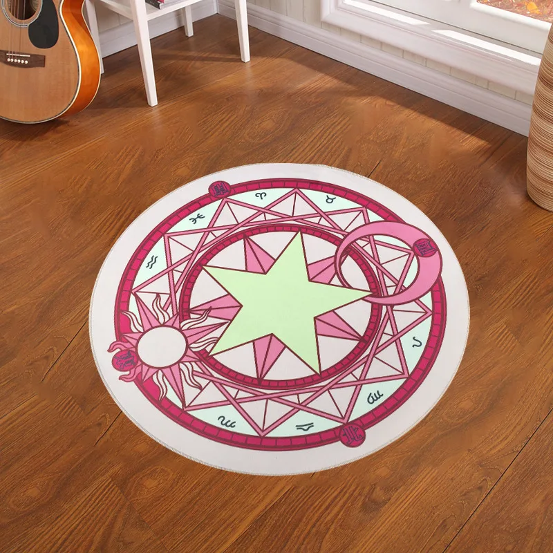 Волшебный круглый ковер Pentacle коврики с принтом для гостиной детский мультяшный