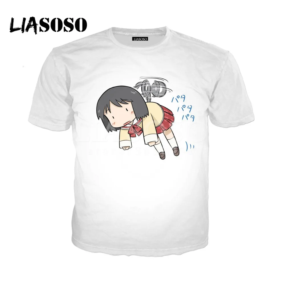 Liaseo 2018 кино 3D печать для женщин и мужчин японское аниме Nichijou милый жилет Рубашка