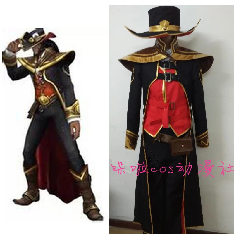 Хит продаж 2017 костюм для косплея LOL с надписью &quotTwisted Fate&quot the Card Master костюмы на