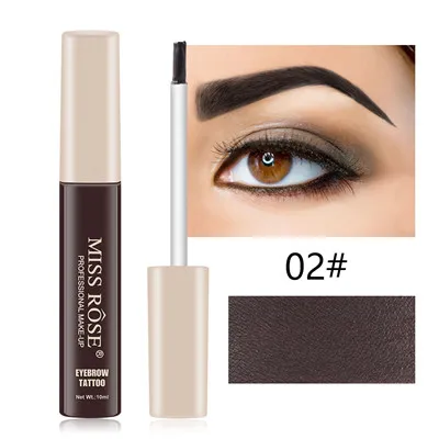 2 MISS ROSE, микроблейдинг, тату-ручка для бровей, с кисточкой для бровей, водостойкая, гель для бровей, тату-краска, макияж, крем-краска для бровей, макияж - Цвет: 2