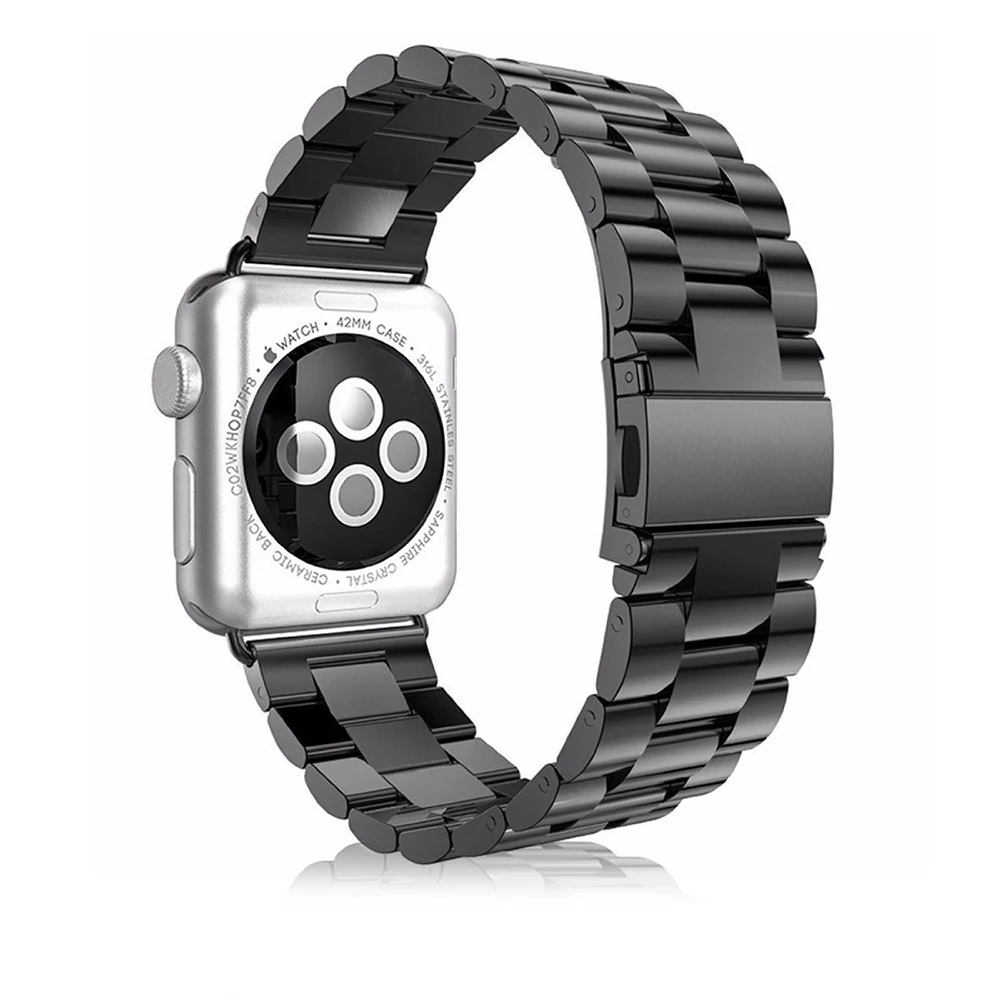 Спортивные из нержавеющей стали часы полосы для Apple Watch 4 38 40 42 44 мм ремешок замена ссылка браслет адаптер часы ремешок для iwatch