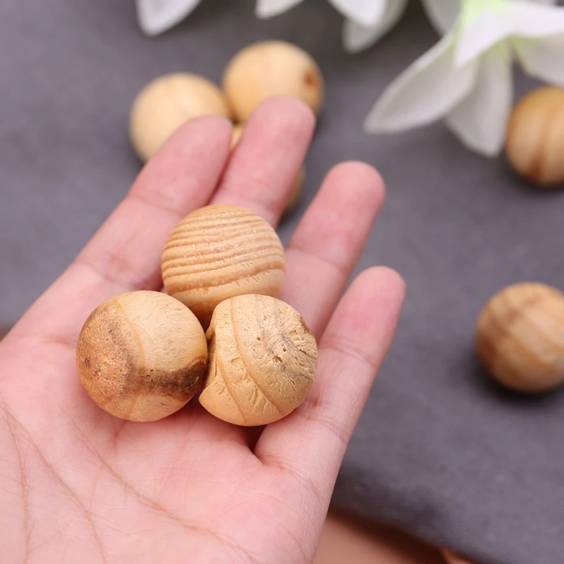 

10Pcs Natural Cedar Wood Moth Balls Camphor Repellent Wardrobe Clothes Drawer perfume in your hand bag