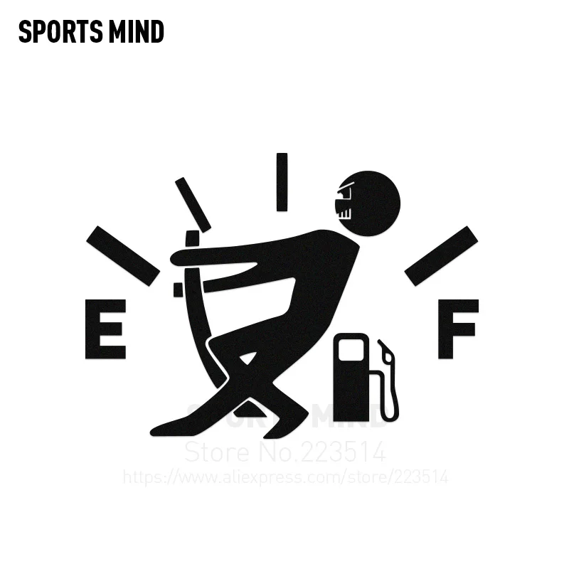 Забавная Автомобильная наклейка Sports Mind светоотражающая виниловая на топливный