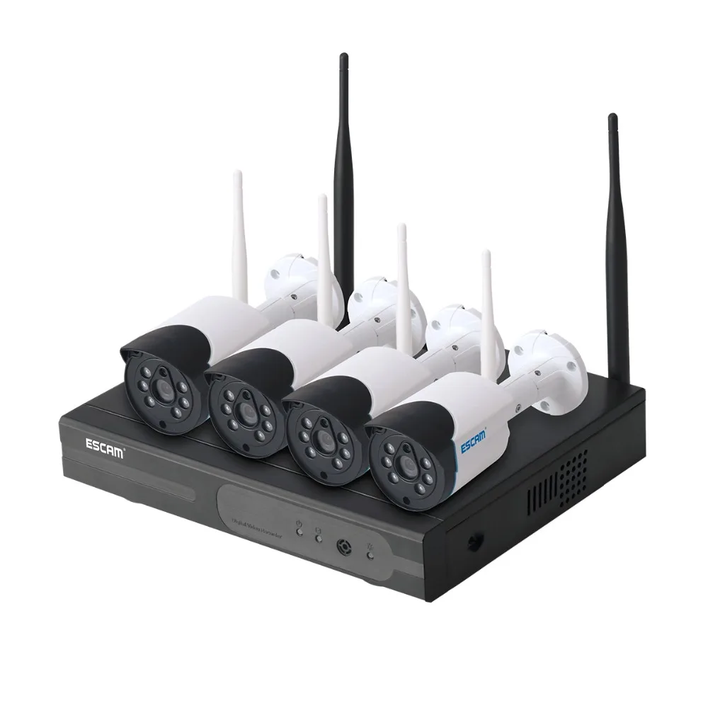 Escam wnk404 4ch Wi-Fi IP Камера S NVR комплект HD 720 P ИК-Открытый Водонепроницаемый IP66
