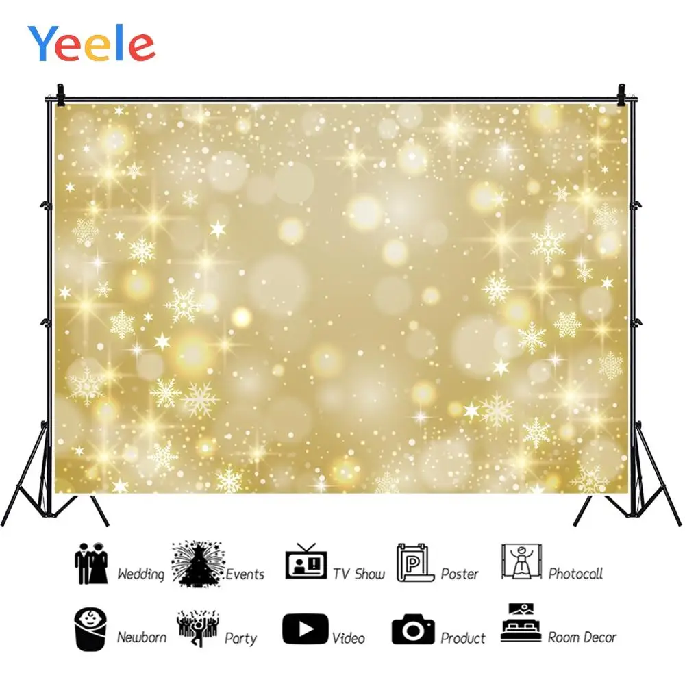 Yeele обои для вечеринки Золотой боке Блестящий Фон фотографии фон