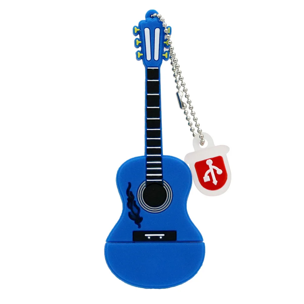 Blue Флеш-накопитель 128 ГБ USB флешка для гитары Музыкальные инструменты Модель гитары Флешка 4 ГБ 8 ГБ 16 ГБ 32 ГБ 64 Гб USB флеш-накопитель 6 цветов - Цвет: Blue