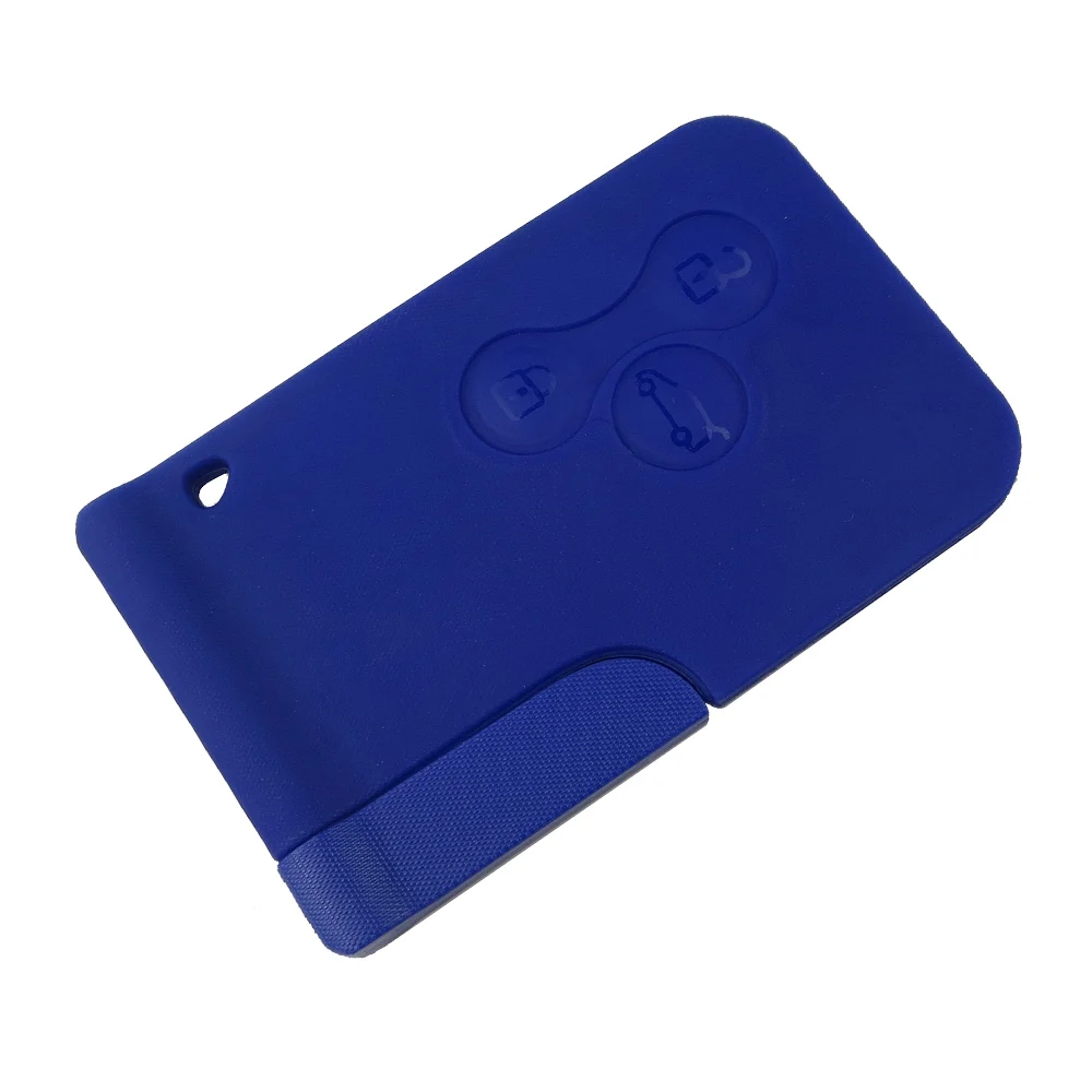 23C- Blue Чехол OkeyTech с 3 кнопками для смарт-карт со вставкой и лезвием, Чехол для карт, брелок для Renault Clio Logan Megane 2 3 Koleos Scenic, ключи для карт - Цвет: 23C- Blue