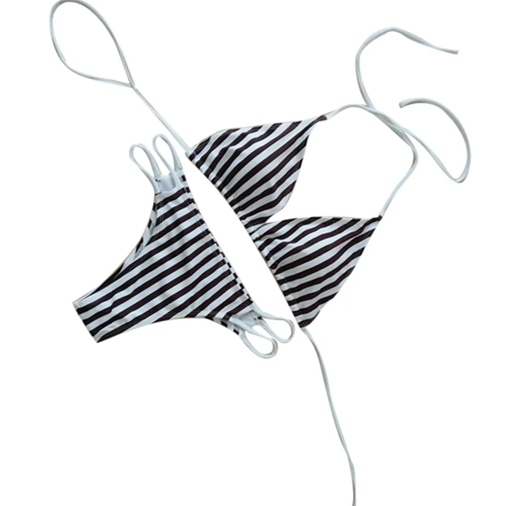 SAGACE летний сексуальный черно-белый полосатый купальник бикини женский 2019