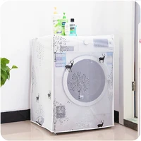 transparent washing machine cover printing sunscreen covering household waterproof roller washing machine cover home gadgets