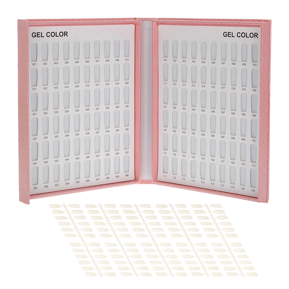 216 colors pink 216/120 цветов Модель лак для ногтей цветной дисплей коробка книга посвященная белый лак для ногтей дисплей карта с наконечниками - Цвет: 216 colors pink