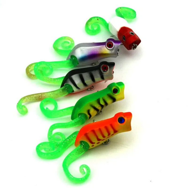 2016 Горячая поппер Лягушка рыболовная приманка искусственная Jerkbait плавающая вода