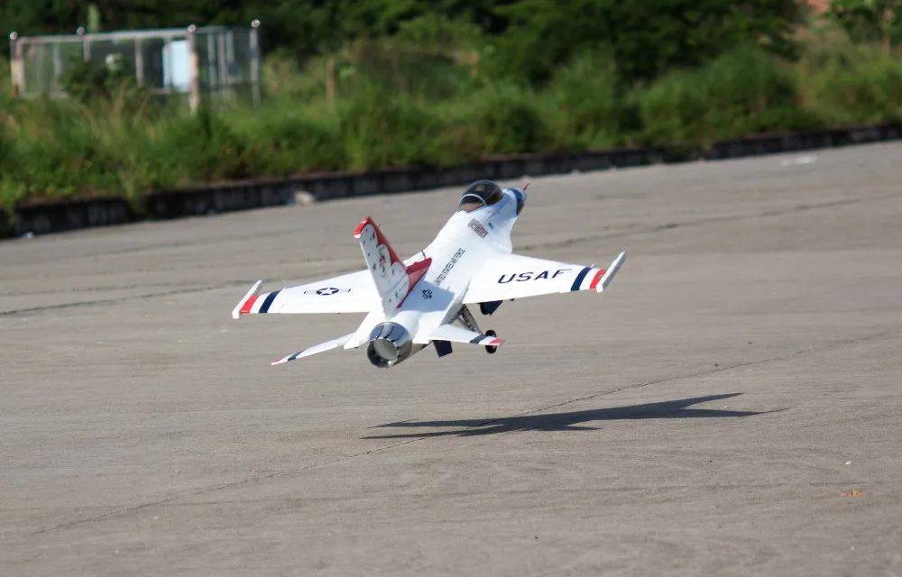 RC самолет свободного хода F16 90 мм F-16 Thuderbird цвет 90 мм edf jet PNP