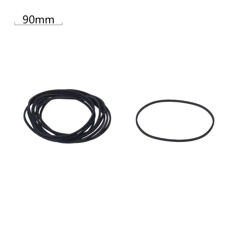 90mm 10 шт. привод плоские ремни резиновые CD DVD кассеты магнитофон Поворотный ремень Mix кассеты замена ленты - Цвет: 90mm