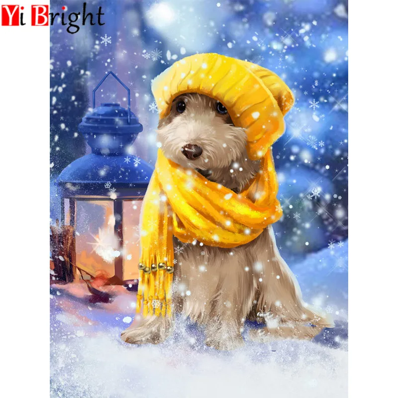 

Алмазная 5D картина «сделай сам», картина с полными квадратными/круглыми стразами, «шарф, собака», вышивка крестиком, подарок для домашнего д...