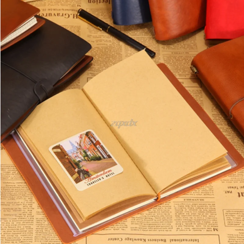 Блокнот путешественника дневник крафт-бумага 32 листа пустая еженедельная точка