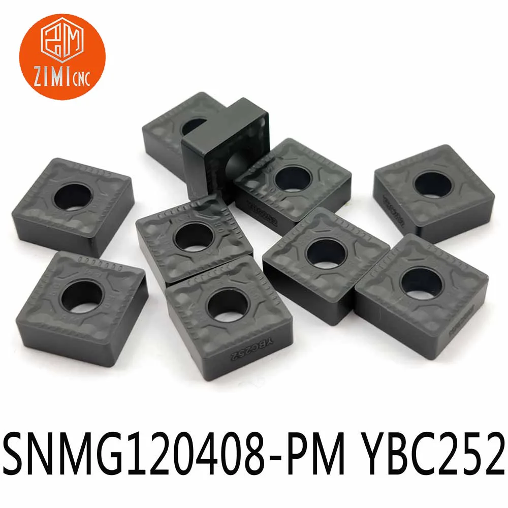 10 шт. SNMG120408 PM YBC251/YBC252 твердосплавная вставка SNMG 432 с отрицательным углом