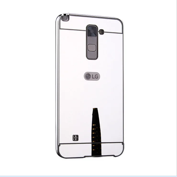 Роскошный Гибридный чехол с зеркальным эффектом для LG K7 K 7 жесткий Золотой