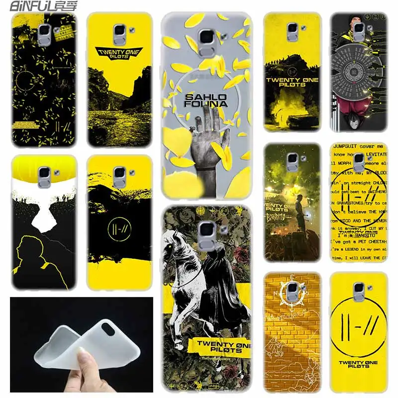 

Phone case Soft Cover Coque For Samsung Galaxy J6 J8 J3 J5 J7 J4 Plus 2018 2016 2017 EU Prime Pro Ace j610 Twenty One Pilots