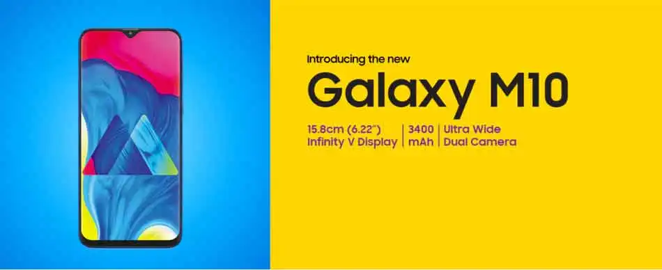 Мобильный телефон samsung Galaxy M10 M105F-DS LTE, 6,22 дюймов, 3 Гб ОЗУ, 32 Гб ПЗУ, Восьмиядерный процессор Exynos 7870, Android 8,1, двойная камера заднего вида
