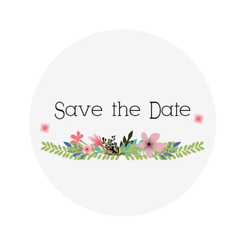 

DouxArt 100pcs Stickers Labels Save the Date, 40MM Colorful Wedding Decoration Baptism Communion Gift Package Seals Q019