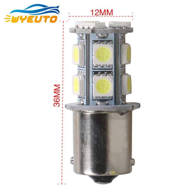 1 шт. белые лампочки для автомобилей S25 1156 1157 12В 5050 13 LED 3 ядерный стробоскоп сигнал