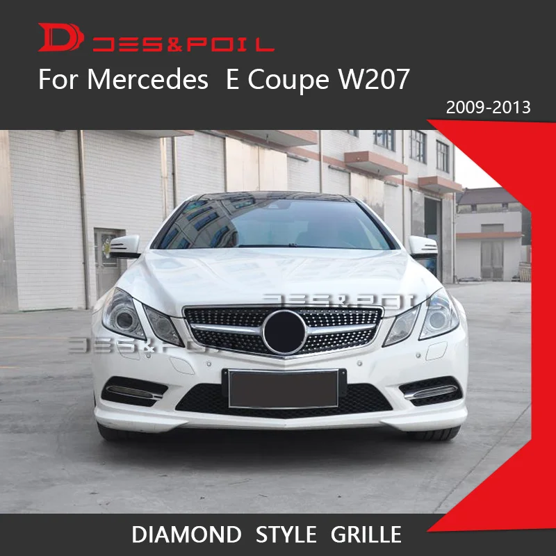 W207 Алмазный гриль C207 Prefacelift для Mercedes Benz E Coupe передний бампер Racing Grid Sport 2009 2013 E200 E320
