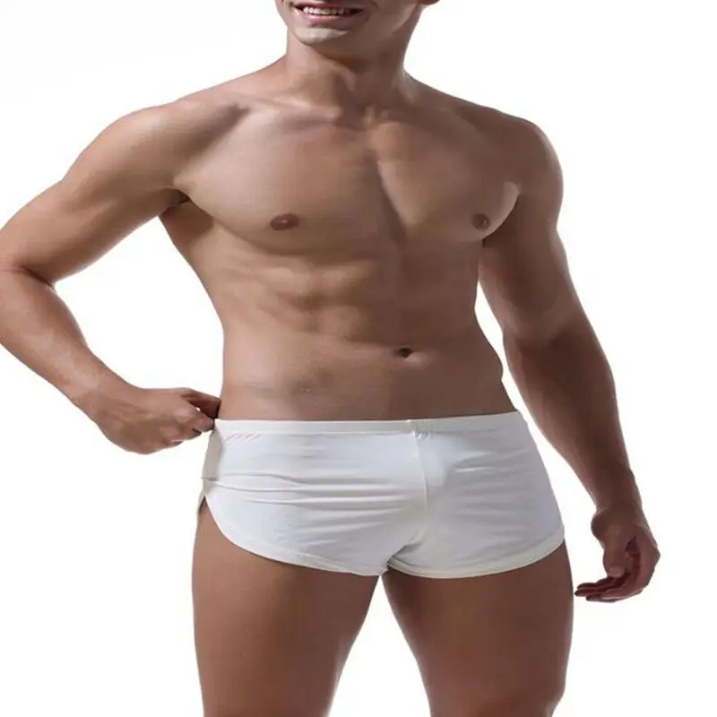 2022 best price 4pcs/lot Men Boxers Underwear Solid Color Soft Underpants Silky Sexy Calzoncillos Hombre