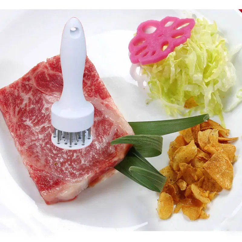 Meat Tenderizer Needle Stainless Steel Loose Beefsteak Pork Chop Artifact Kitchen Tools Professional Bar Supplies Black | Дом и сад