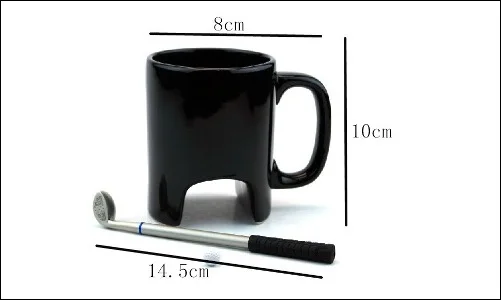 Креативная керамическая кружка для гольфа забавная черная кофе Офисная
