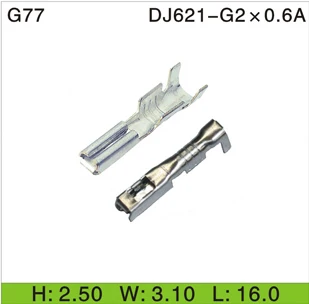 100 шт., DJ621-G2A, розетка Denso, 2pin, разъемы топливной форсунки, клеммы, разъемы, Автомобильный Электрический разъем teminal для Denso